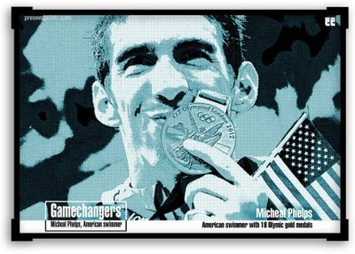 30% OFF on Preseed Prints The Gamechangers, Michael Phelps Swimming Motivational Quote Startup Matte Laminated Framed Poster Paper Print