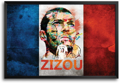 46% OFF on Shopmantra Zizou Zidane France Football Laminated Frame Poster Paper Print