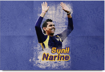 58% OFF on Sunil Narine Kkr Laminated Poster Paper Print