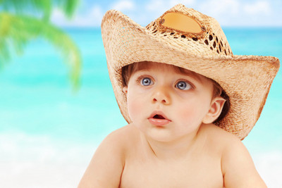 53% OFF on Baby in Hat Poster Paper Print