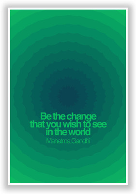 37% OFF on Posterguy Be The Change Mahatma Gandhi Motivational Illustration Poster Paper Print