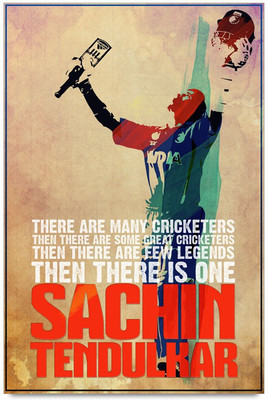 53% OFF on Sachin Tendulkar The One Laminated Poster Paper Print