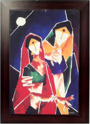 22% OFF on Couple a strong believer of peace mounted on a fibre frame Fine Art Print