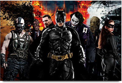 50% OFF on Joker And Batman Superheroes Paper Print
