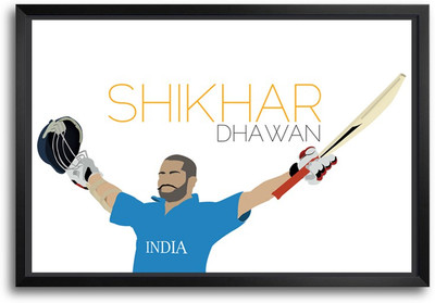 46% OFF on Shopmantra Shikhar Dhawan Minimal Paper Print