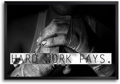 46% OFF on ShopMantra Hard Work Pays Motivational Laminated Frame Poster Paper Print