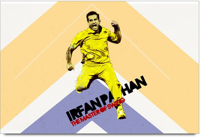 53% OFF on Irfan pathan ther Master Of Swing Laminated Poster Paper Print