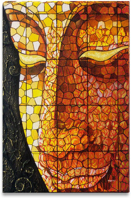 45% OFF on Abstract of Buddha Canvas Art