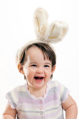 31% OFF on Child's Love - Baby with rabbit Ear Paper Print