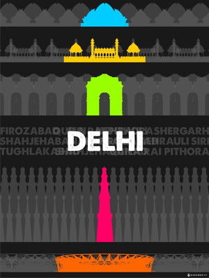 Delhi - 7 Cities Paper Print Delhi - 7 Cities Paper Print