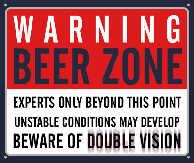 6% OFF on Warning Beer Zone Paper Print 6% OFF on Warning Beer Zone Paper Print