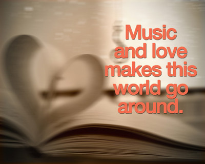 55% OFF on Music And Love Quote Paper Print