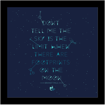 5% OFF on Thinkpot Don?T Tell Me The Sky Is The Limit - Brandt Paul Black Square Frame Paper Print