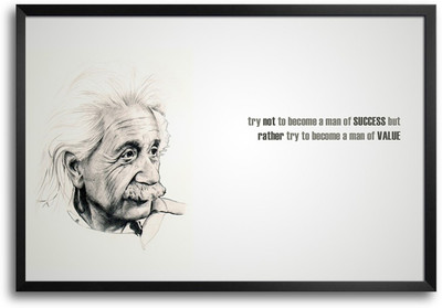 46% OFF on ShopMantra Albert Einstein Quote Laminated Frame Poster Paper Print