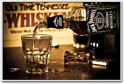 Jack Daniels pouring Paper Print Jack Daniels pouring Paper Print