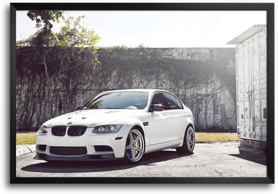 46% OFF on ShopMantra White Luxury Car Laminated Frame Poster Paper Print