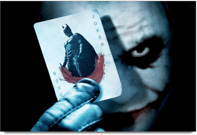 62% OFF on Joker With Batman Card Paper Print