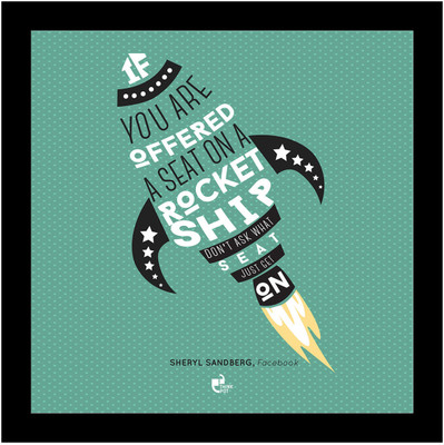 5% OFF on Thinkpot If You Are Offered A Seat On A Rocket Ship - Sheryl Sandberg Black Square Frame Paper Print 5% OFF on Thinkpot If You Are Offered A Seat On A Rocket Ship - Sheryl Sandberg Black Square Frame Paper Print