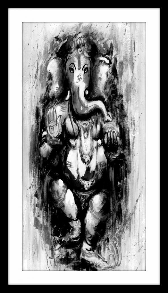 37% OFF on Standing Ganesha Fine Art Print