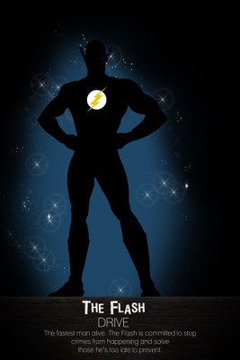 6% OFF on The Flash Profile Paper Print
