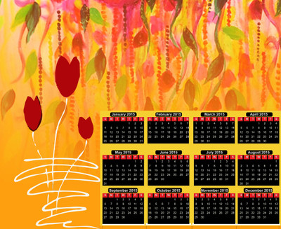 77% OFF on Mesleep New Year 2015 Painting Without Frame. Canvas Art