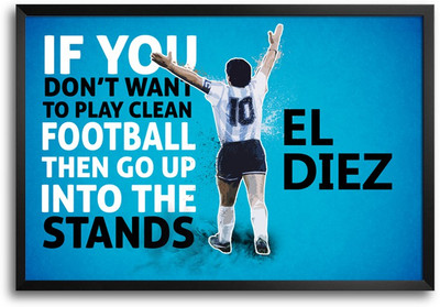 46% OFF on Shopmantra Diego Maradona Argentina Football Laminated Frame Poster Paper Print