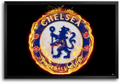74% OFF on Chelsea Burning Logo Fp00004301 Framed Photographic Paper