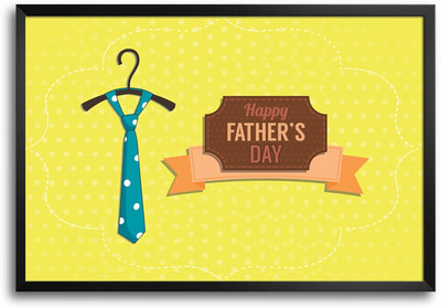 46% OFF on Happy Father's Day -SMFP00002202 Laminated Framed Paper Print