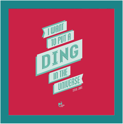 5% OFF on I want to put a ding - Steve Jobs, Apple Blue Square Frame Photographic Paper