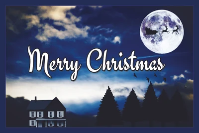 16% OFF on Poster - Moonlight Christmus Paper Print