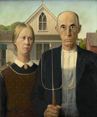 7% OFF on American Gothic by Grant Wood Fine Art Print