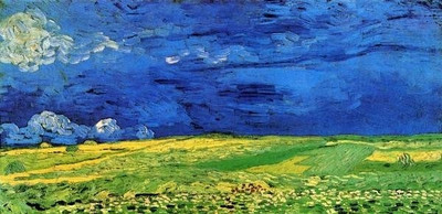 8% OFF on Wheat Field Under Clouded Sky Small by Van Gogh
