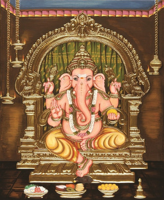 79% OFF on Painting Without Frame - Brown Gnesha Canvas Art