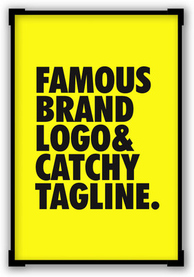 50% OFF on Famous Brand Logo Yellow Funny Quote Framed Poster Paper Print