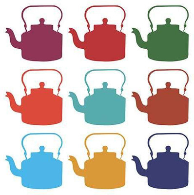 Masala Chai - Kitchen Art - Colorful Kettles 12 Masala Chai - Kitchen Art - Colorful Kettles 12