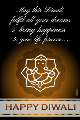 16% OFF on Poster - Wishes For A Sparkling And Prosperous Diwali. Paper Print