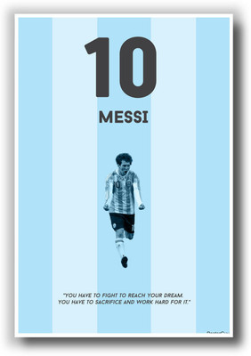 27% OFF on PosterGuy You have to Fight Motivational Quote by Lionel Messi Poster Paper Print