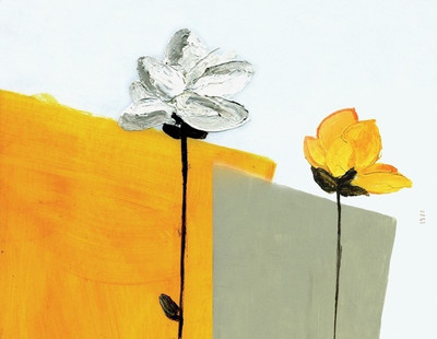 52% OFF on Painting Without Frame - Yellow Flower Abstract Canvas Art