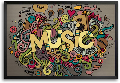 46% OFF on Music Illustration Laminated Framed Paper Print 46% OFF on Music Illustration Laminated Framed Paper Print