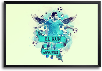 46% OFF on ShopMantra Sergio Footballer Laminated Frame Poster Paper Print