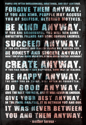 37% OFF on Be Kind Quote by Mother Teresa Paper Print