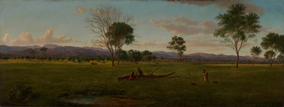 25% OFF on Print of View of the Gippsland Alps, from Bushy Park on the River Avon Canvas Art