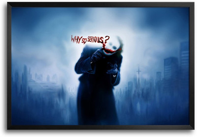 46% OFF on ShopMantra Joker why so Serious Artist Laminated Frame Poster Paper Print