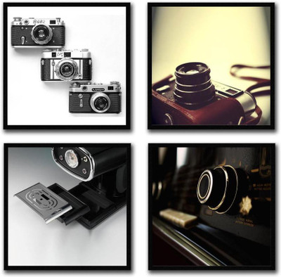 50% OFF on Retro Cameras, Coffee Maker, Radio 4 set Wood Framed Paper Print 50% OFF on Retro Cameras, Coffee Maker, Radio 4 set Wood Framed Paper Print