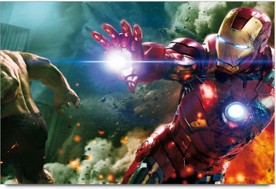 62% OFF on Ironman And Hulk Paper Print 62% OFF on Ironman And Hulk Paper Print