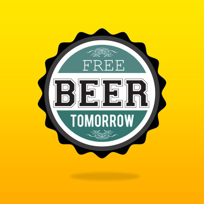 8% OFF on Free Beer Tomorrow Lid Paper Print