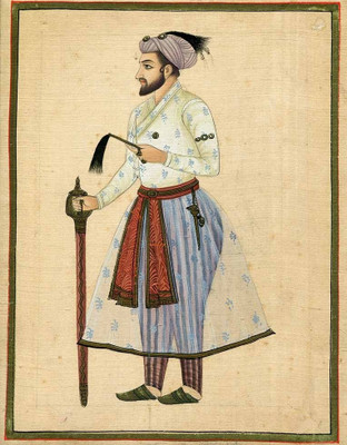 54% OFF on King with Sword Mughal Miniature Fine Art Print