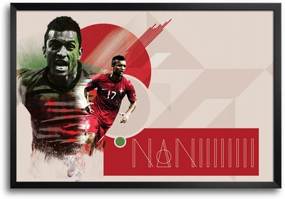 46% OFF on Shopmantra Luis Nani Portugal Football Laminated Frame Poster Paper Print