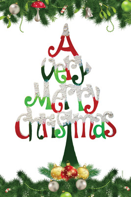 16% OFF on Poster - Colourful Tree of Merry Christmus Paper Print 16% OFF on Poster - Colourful Tree of Merry Christmus Paper Print