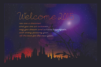 16% OFF on Poster - Welcome Quote on New Year 2015 Paper Print